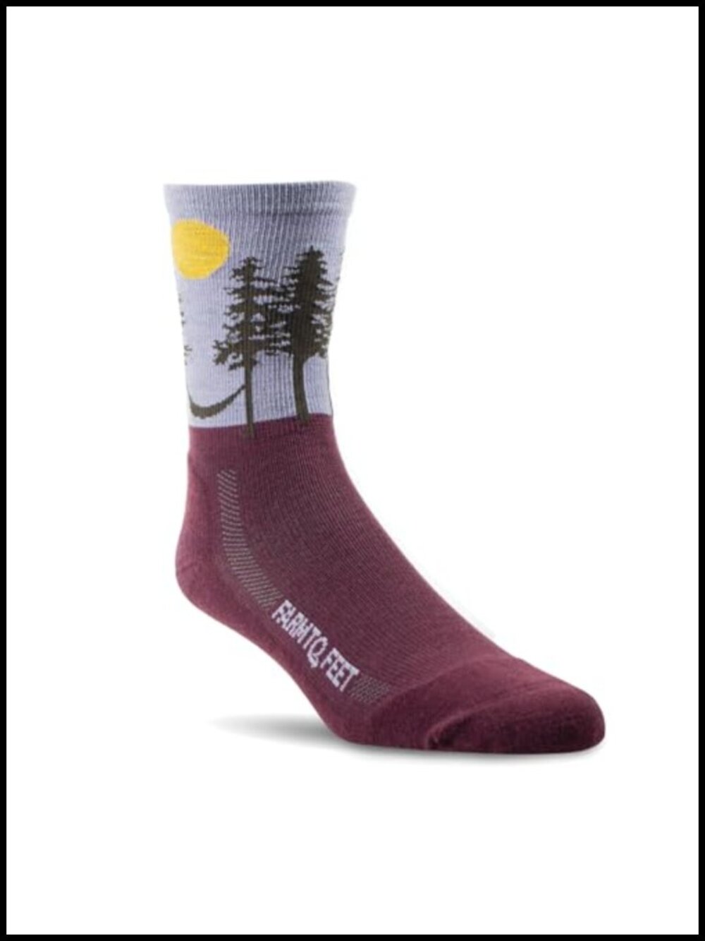 Merino Wool Light Cushion 3/4 Crew Hiking Socks Seamless Toe